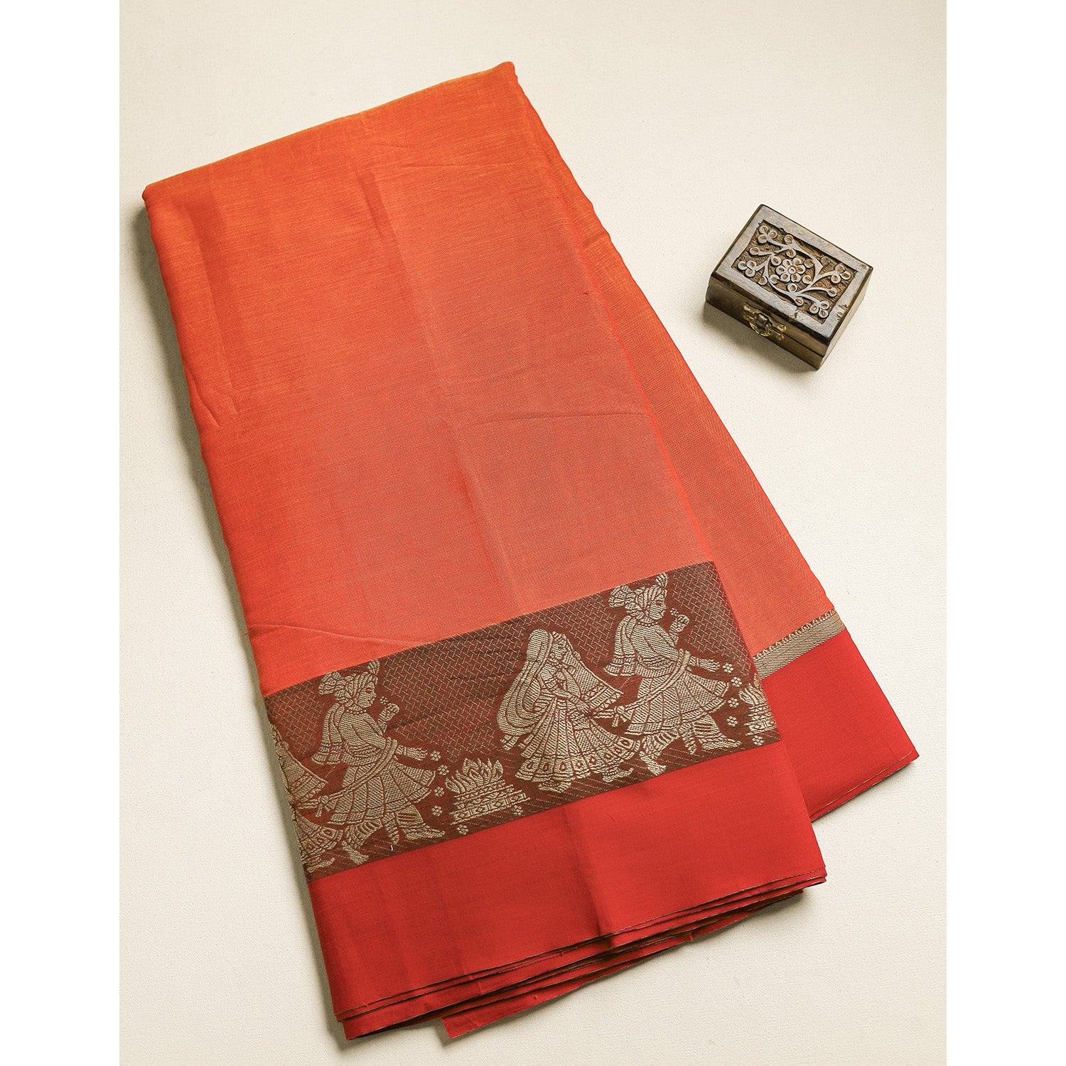 Handloom Cotton Narayanpet Zari Border Fabric