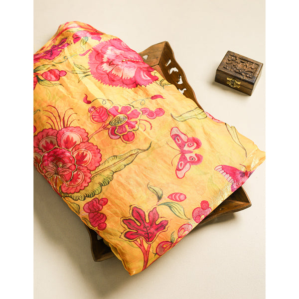 SATIN SILK KHATLI WORK FABRIC