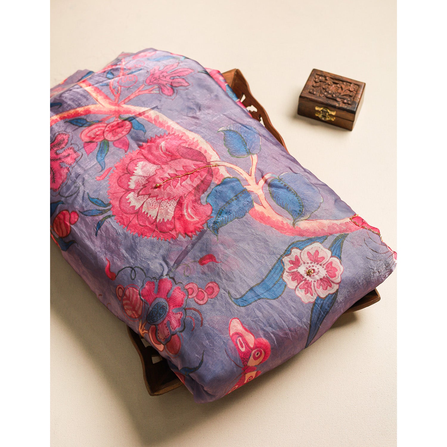 SATIN SILK KHATLI WORK FABRIC