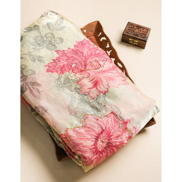 SATIN SILK KHATLI WORK FABRIC