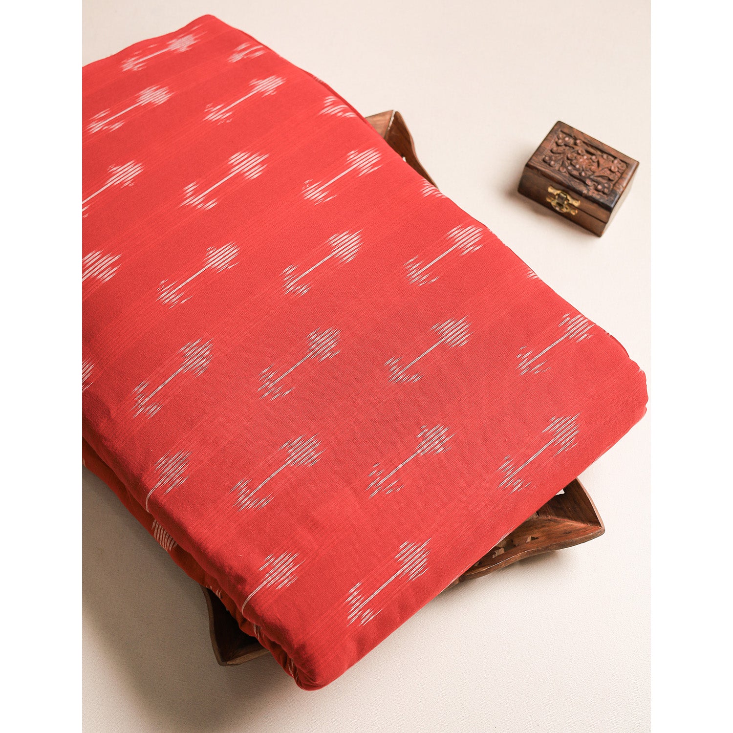 COTTON WOVEN DOUBLE IKAT FABRIC