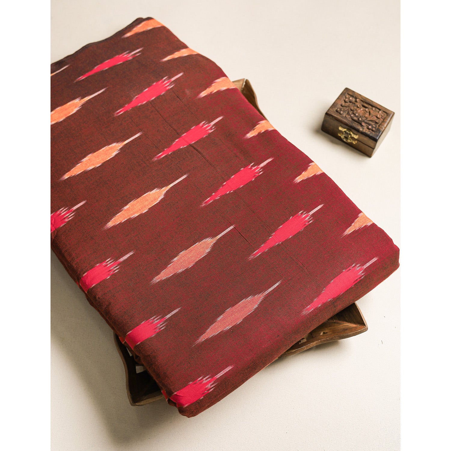 COTTON WOVEN DOUBLE IKAT FABRIC