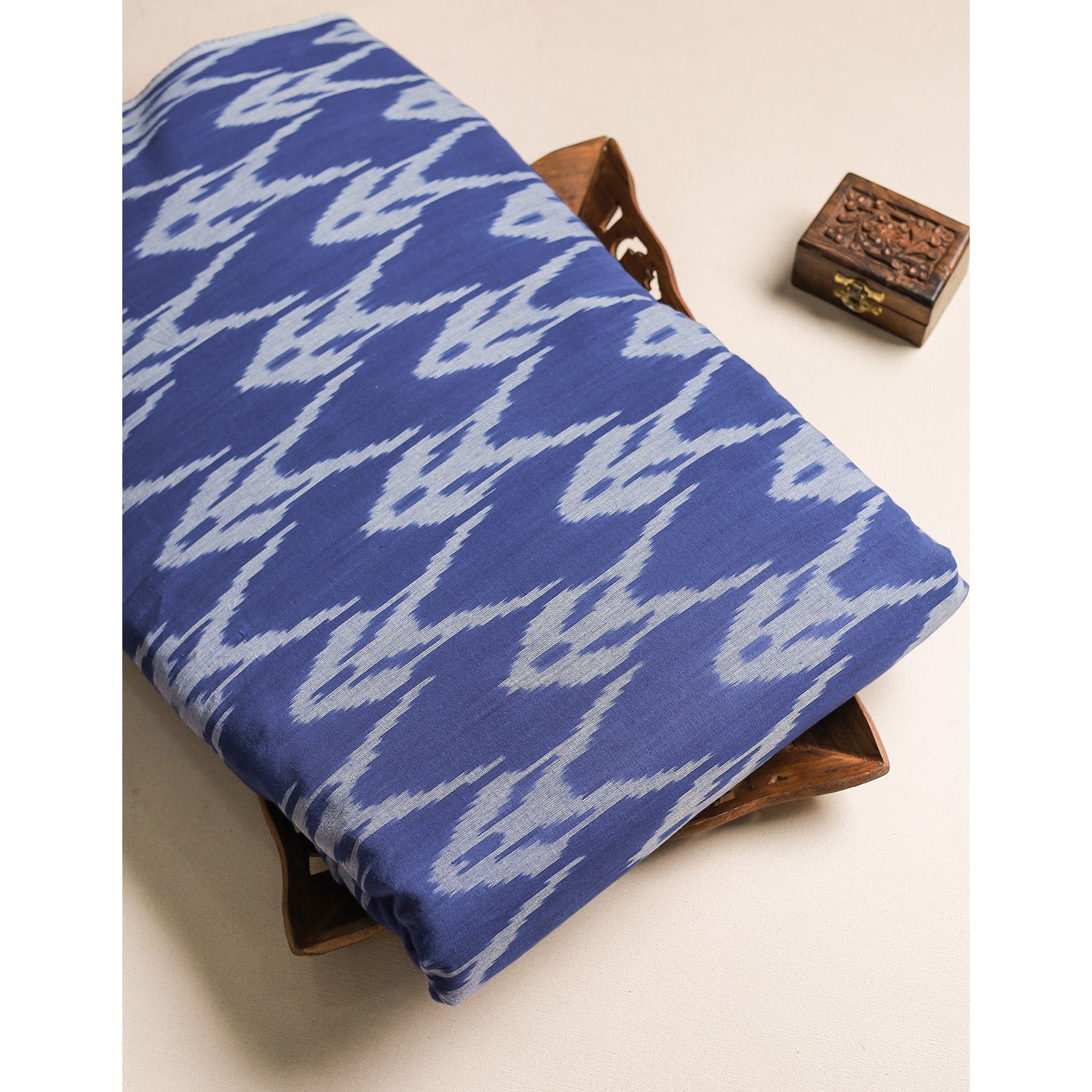 COTTON WOVEN DOUBLE IKAT FABRIC