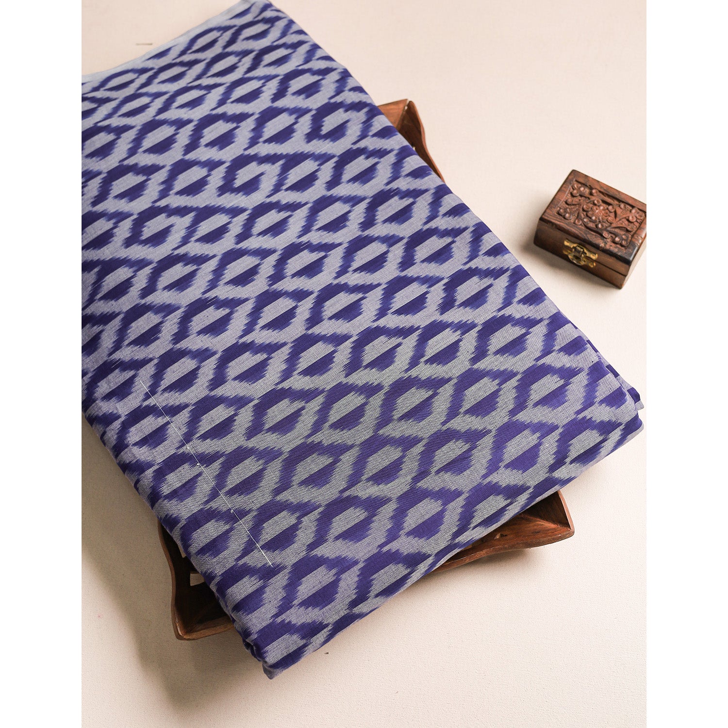 COTTON WOVEN DOUBLE IKAT FABRIC