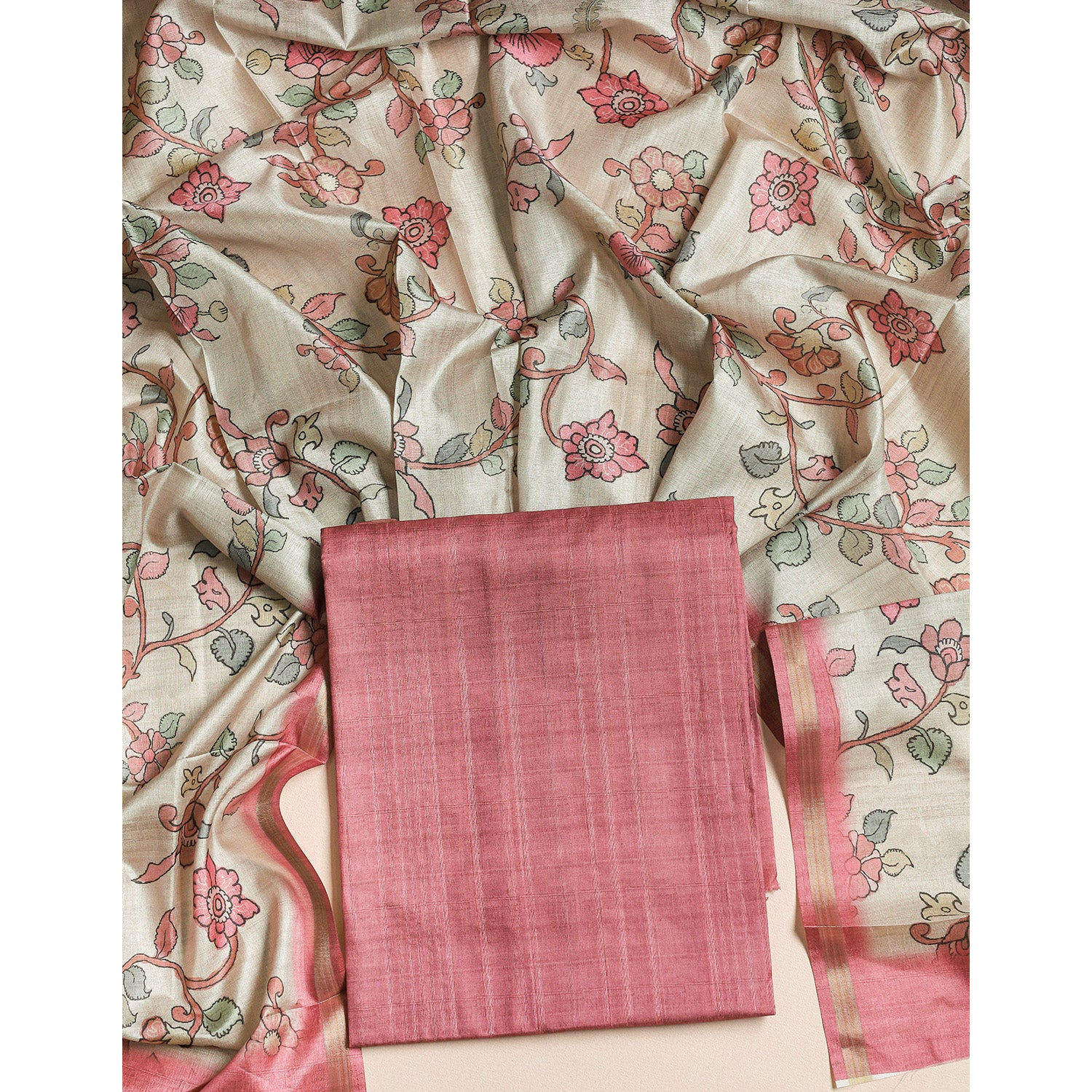 SEMI TUSSAR 2 PIECE SUIT SET