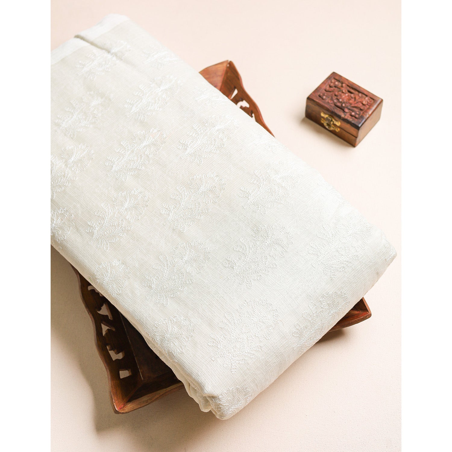 KOTA DYEABLE EMBROIDERED FABRIC