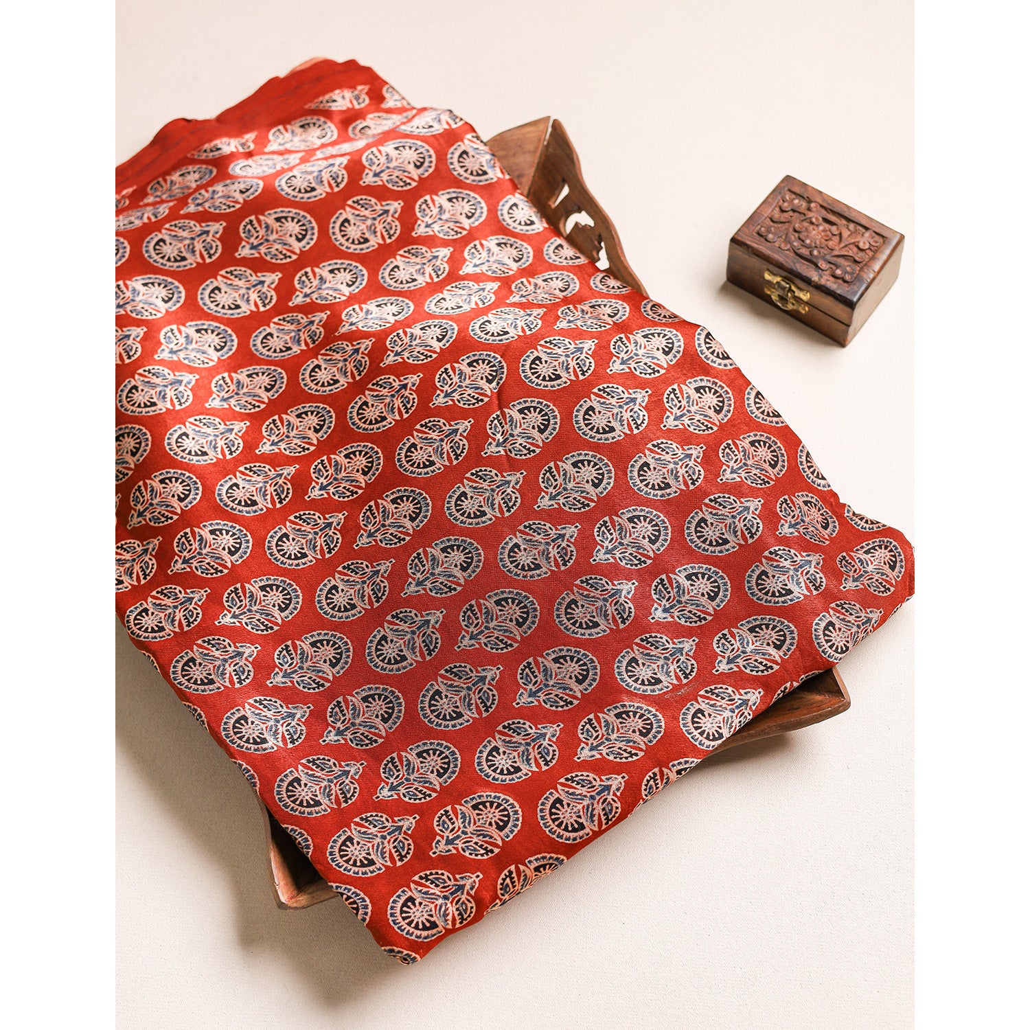 MASHRU SILK AJRAKH FABRIC