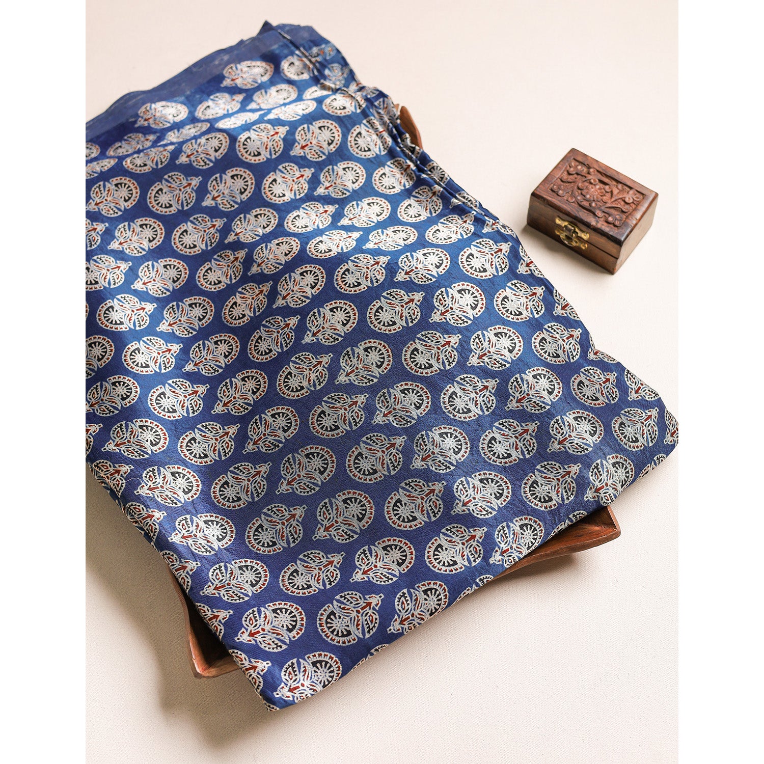 MASHRU SILK AJRAKH FABRIC