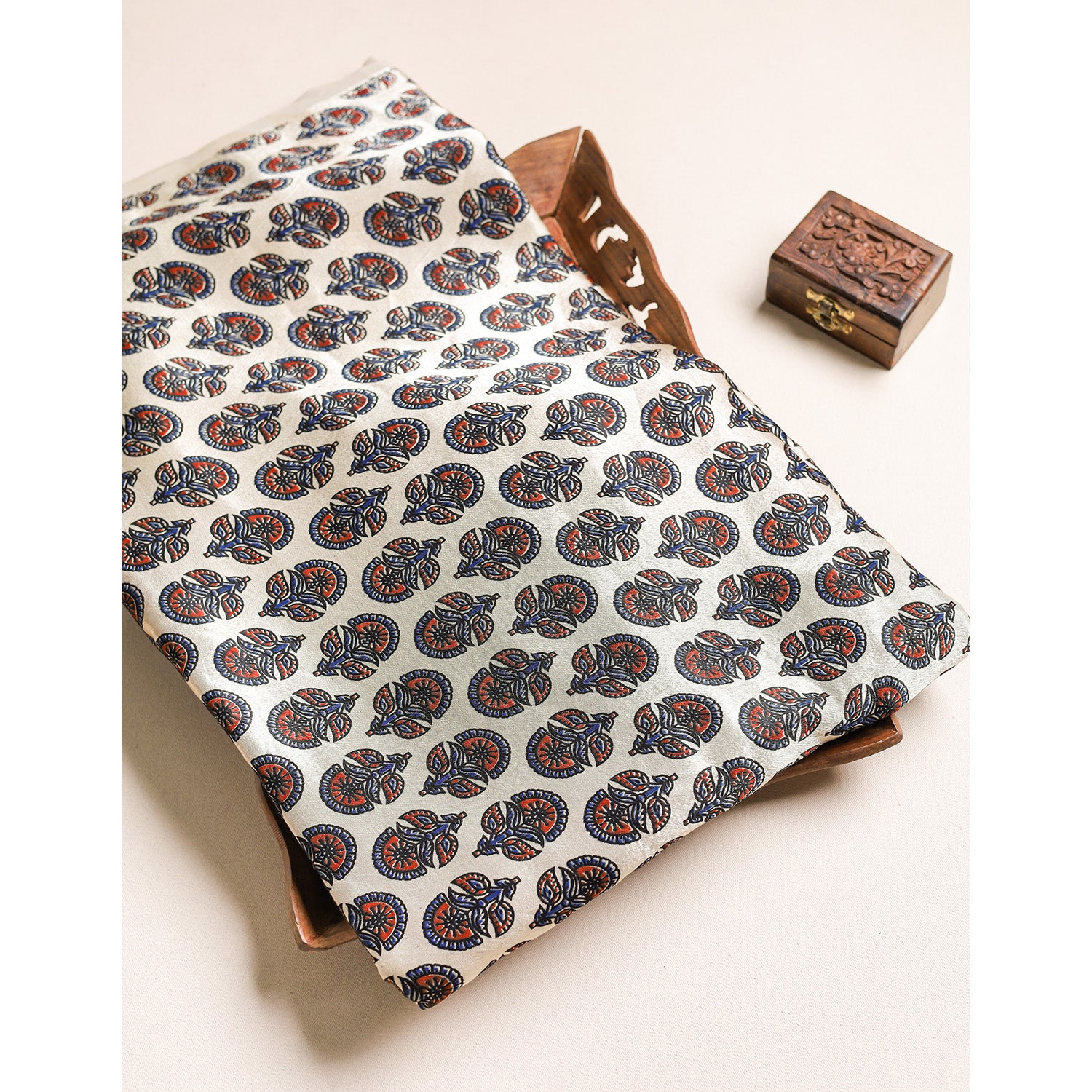 MASHRU SILK AJRAKH FABRIC