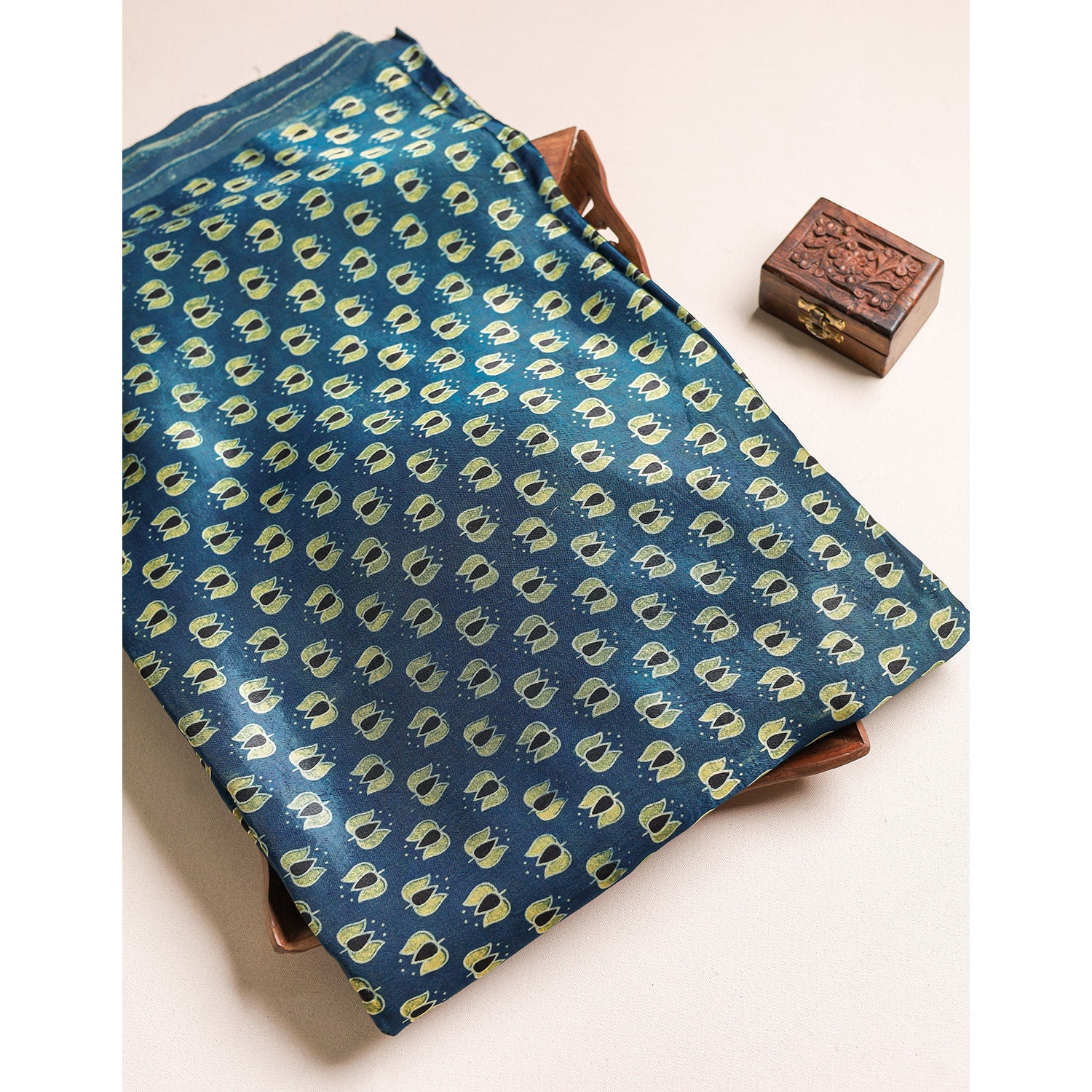 MASHRU SILK AJRAKH FABRIC