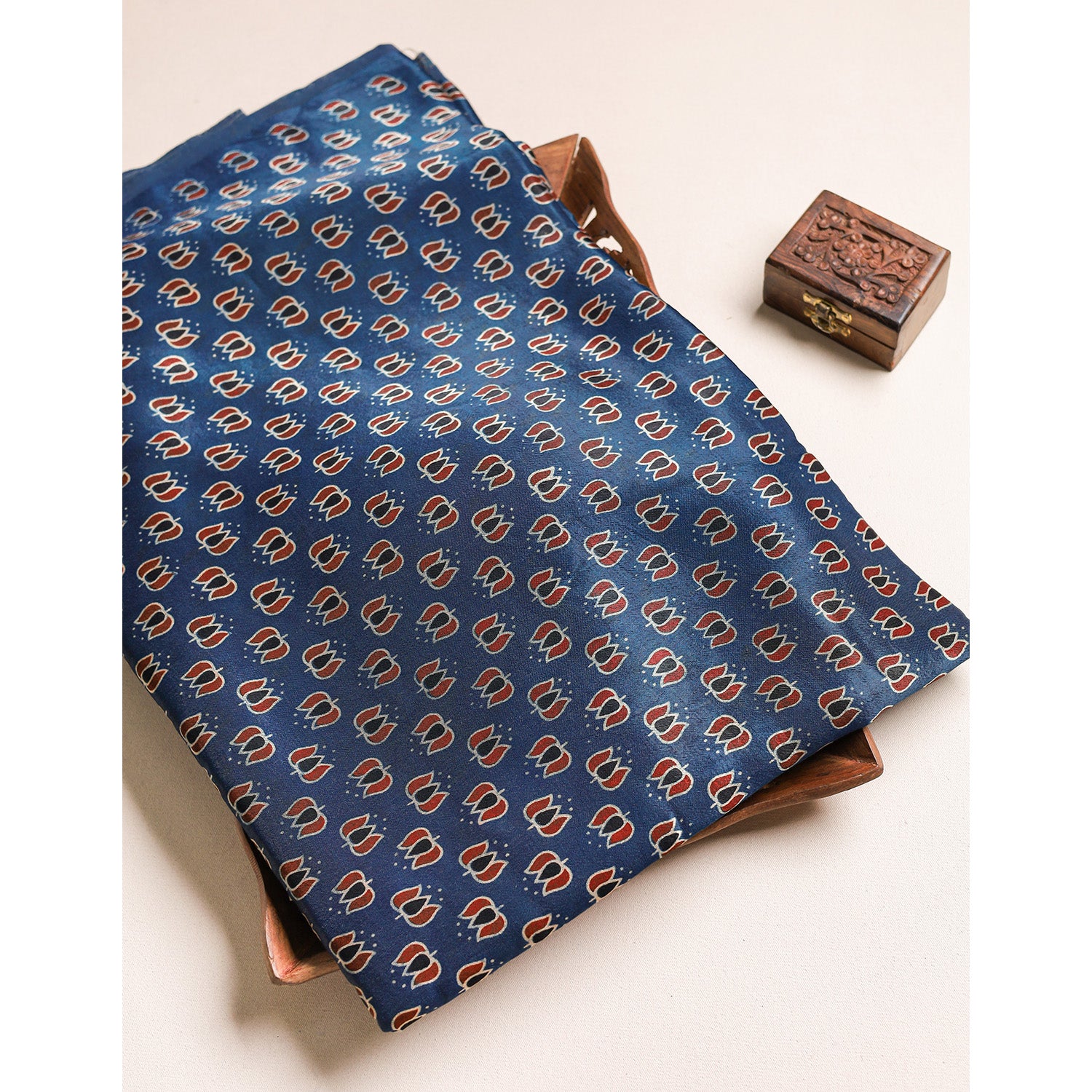 MASHRU SILK AJRAKH FABRIC