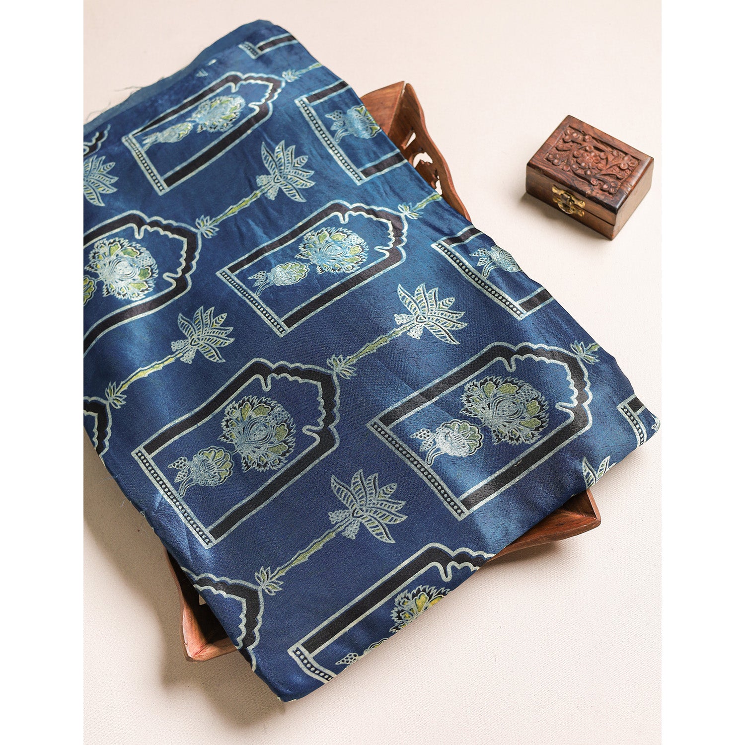 MASHRU SILK AJRAKH FABRIC