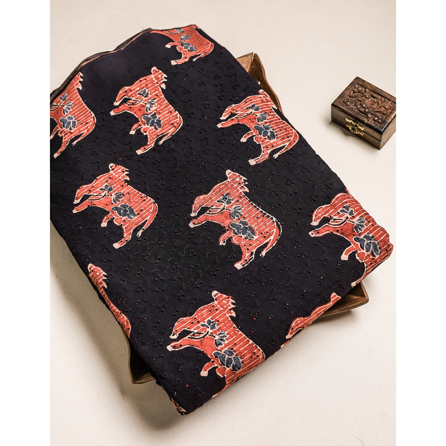 Pure Ajrakh Cotton Hakoba Fabric