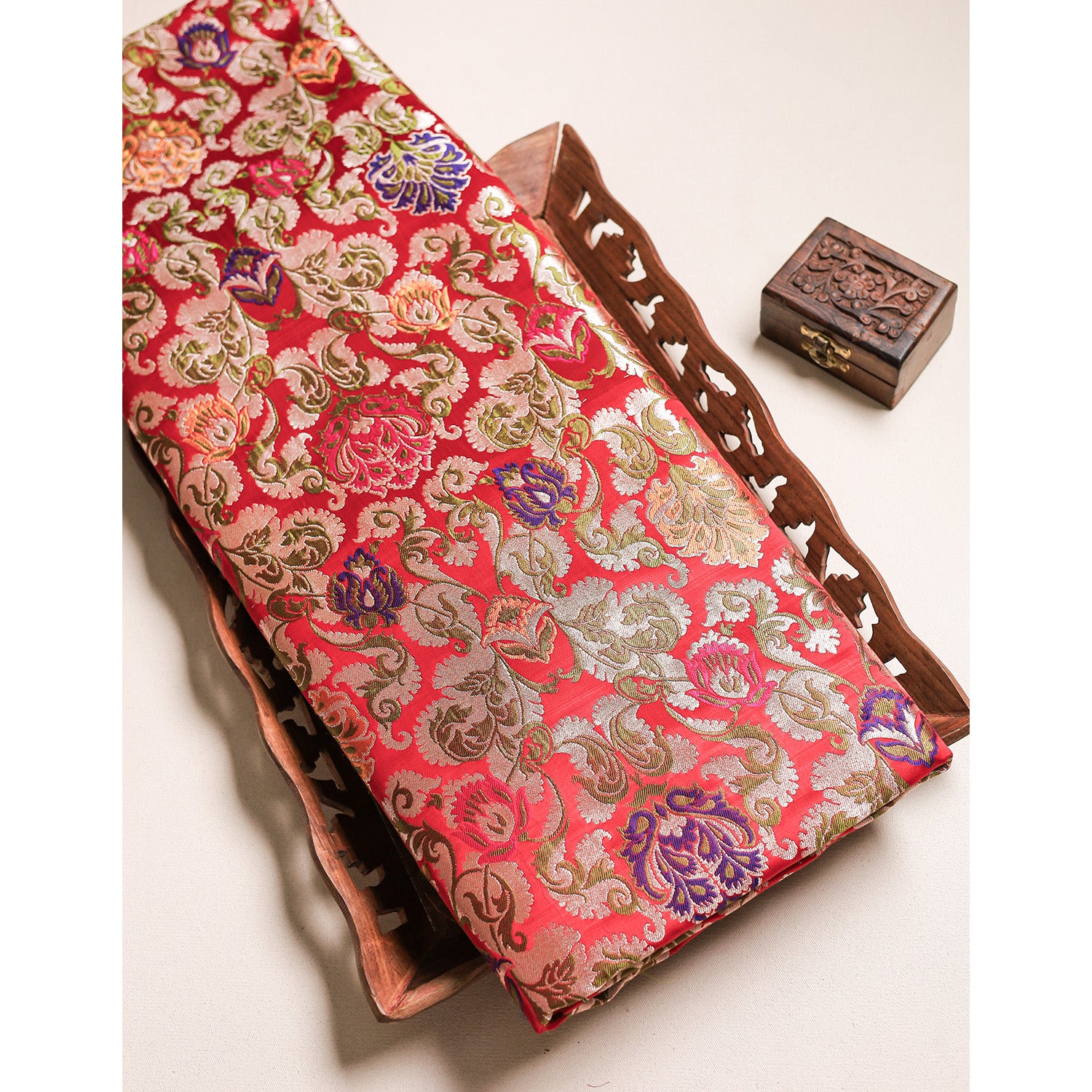 PURE BANARAS BROCADE SILK FABRIC