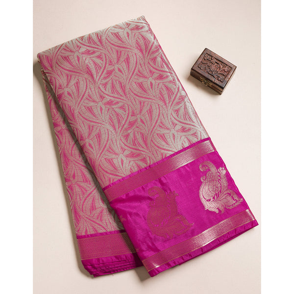 TISSUE SILK BORDER FABRIC