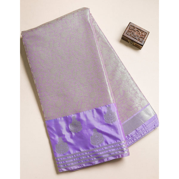 TISSUE SILK BORDER FABRIC