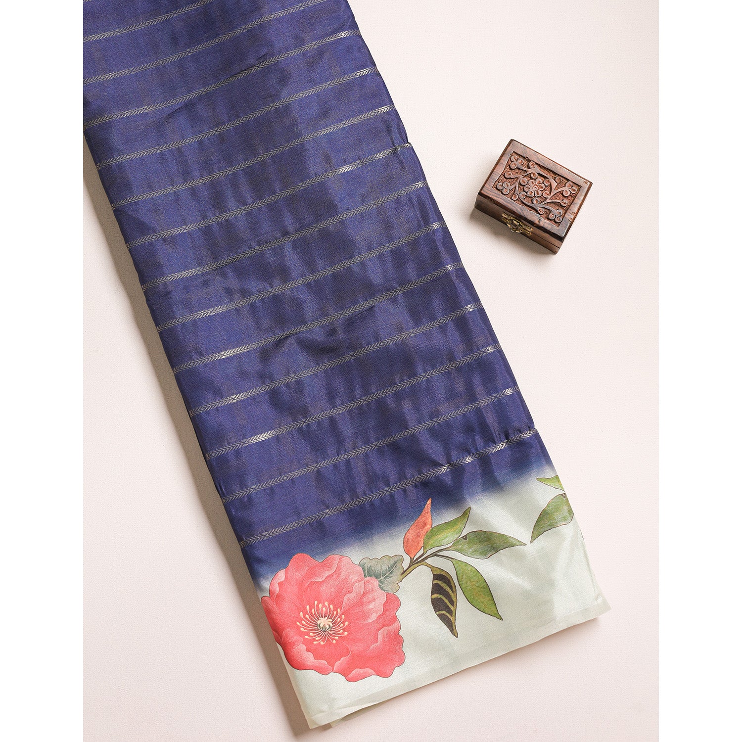 SEMI TUSSAR PRINTED FABRIC