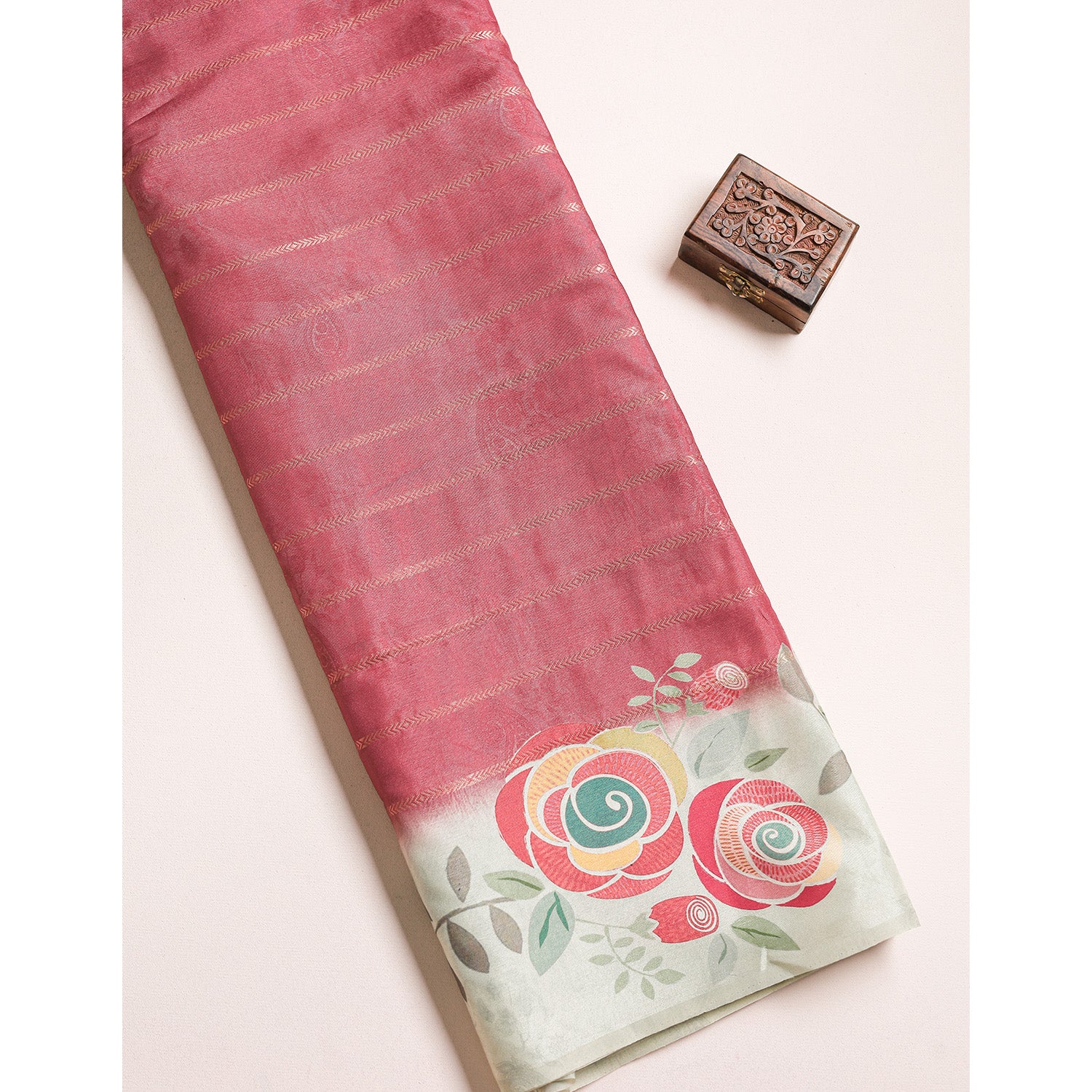 SEMI TUSSAR PRINTED FABRIC