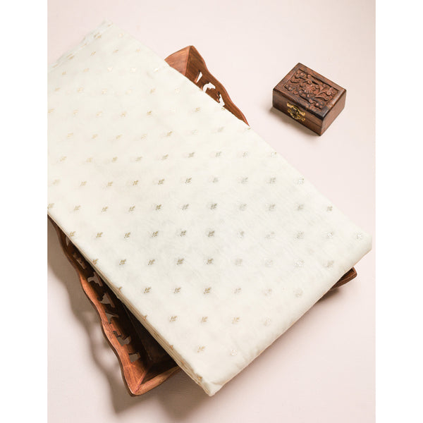 DYEABLE BANARAS BROCADE SILK FABRIC