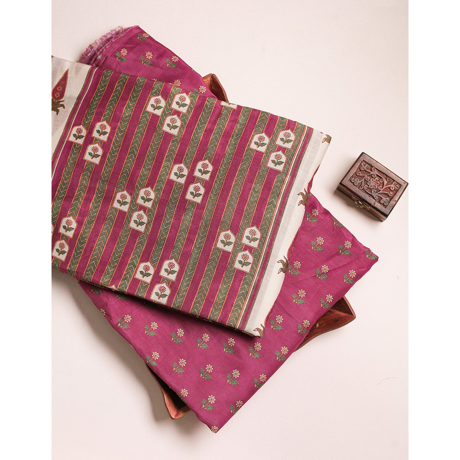 MUL CHANDERI PRINTED FABRICS