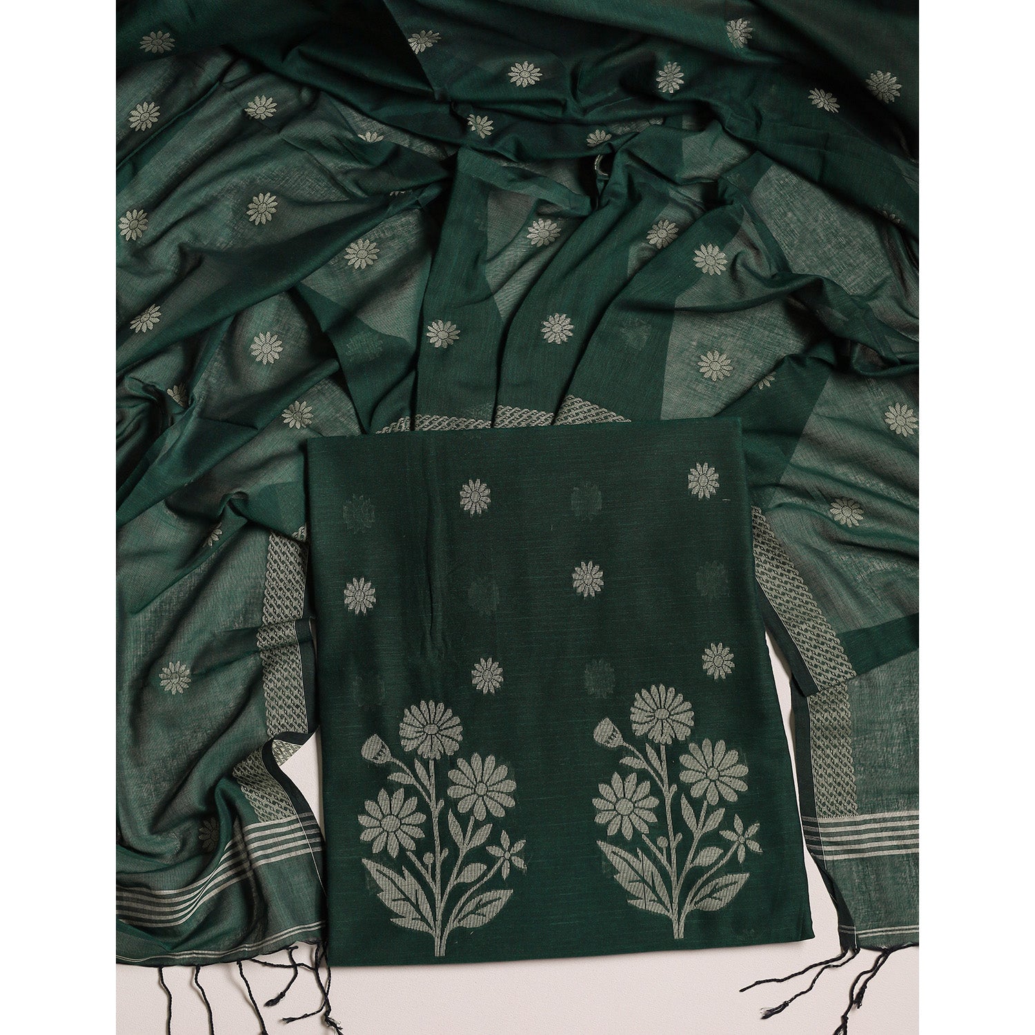 PURE COTTON JAMDHANI SUIT SET