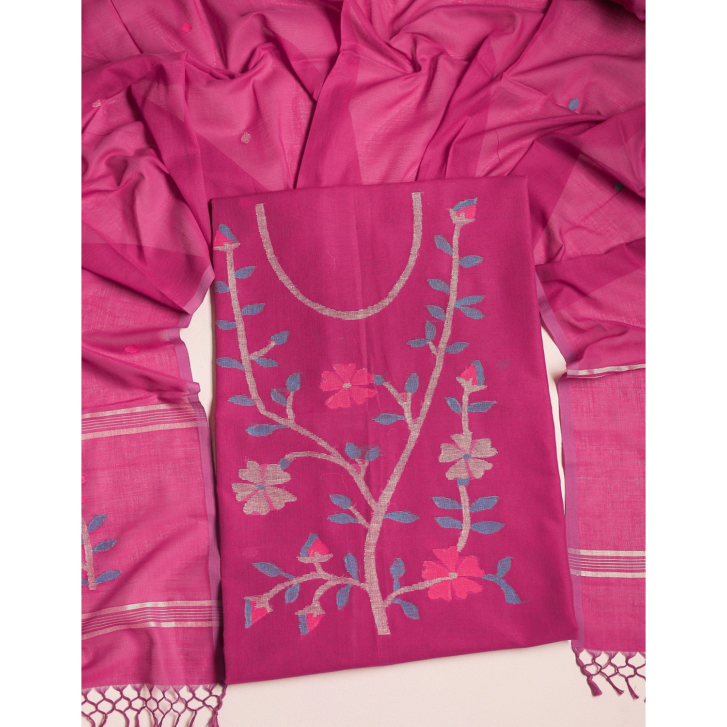 PURE COTTON JAMDHANI SUIT SET