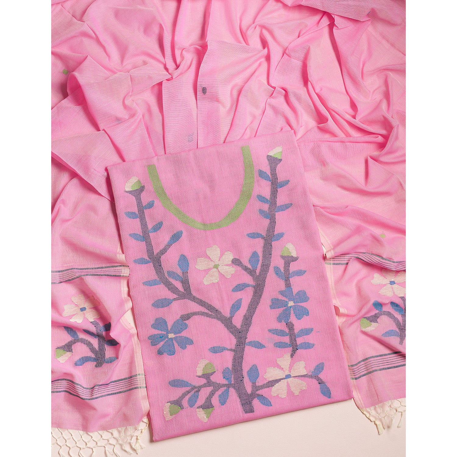 PURE COTTON JAMDHANI SUIT SET