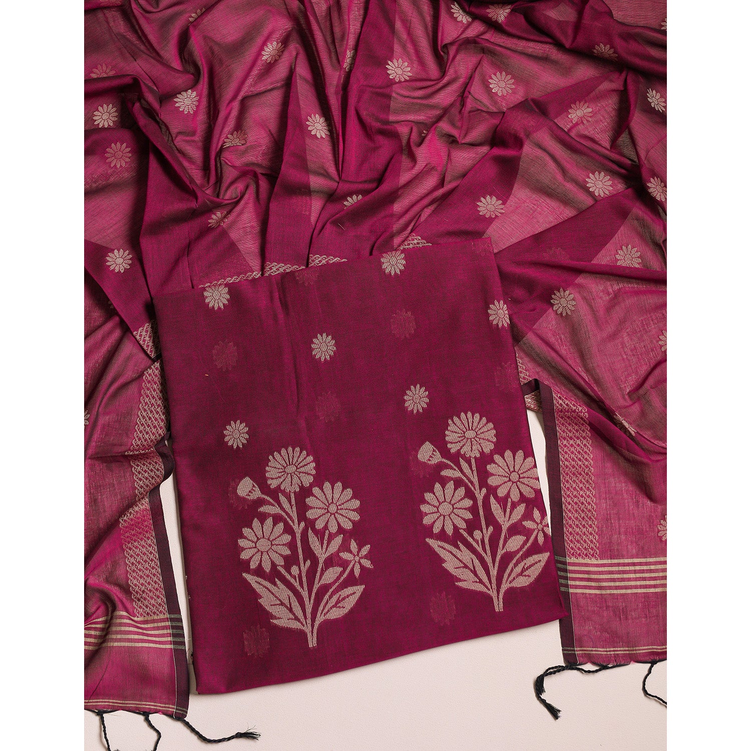 PURE COTTON JAMDHANI SUIT SET