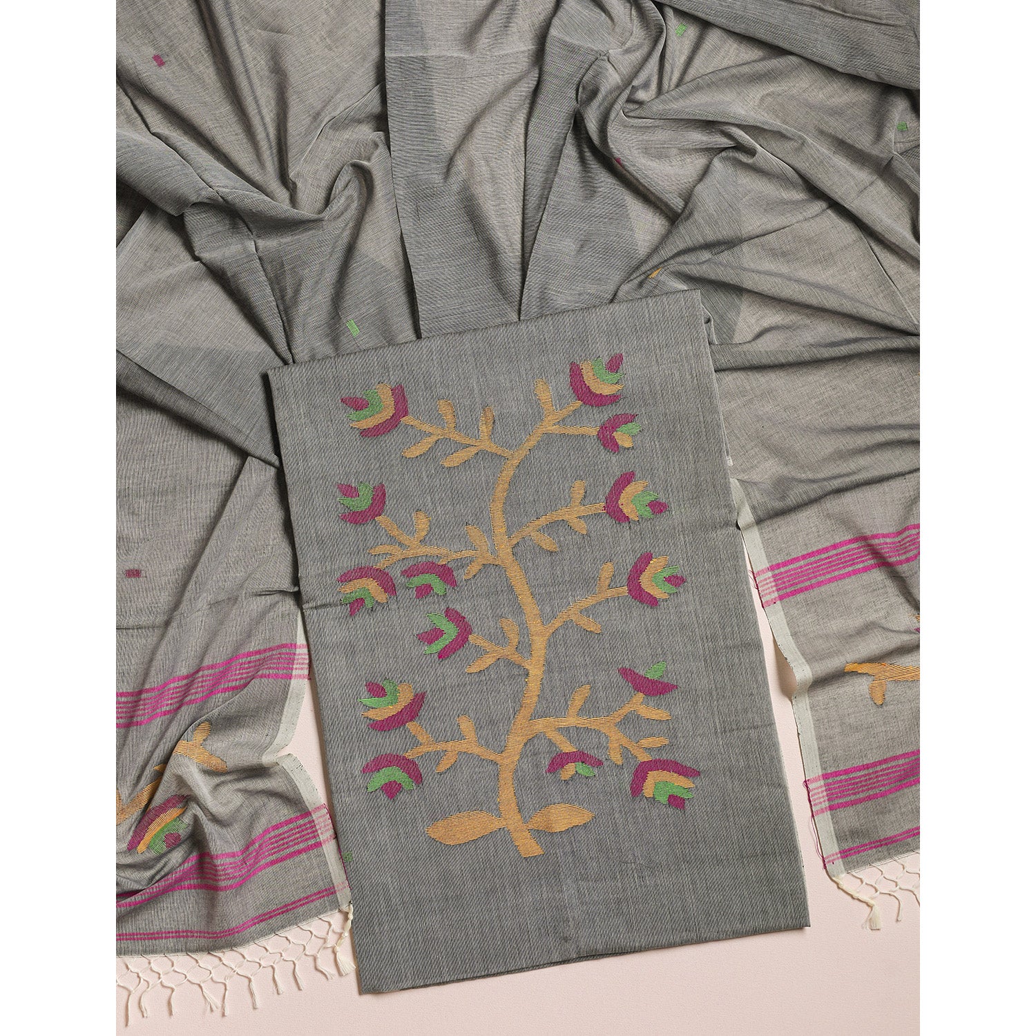 PURE COTTON JAMDHANI SUIT SET