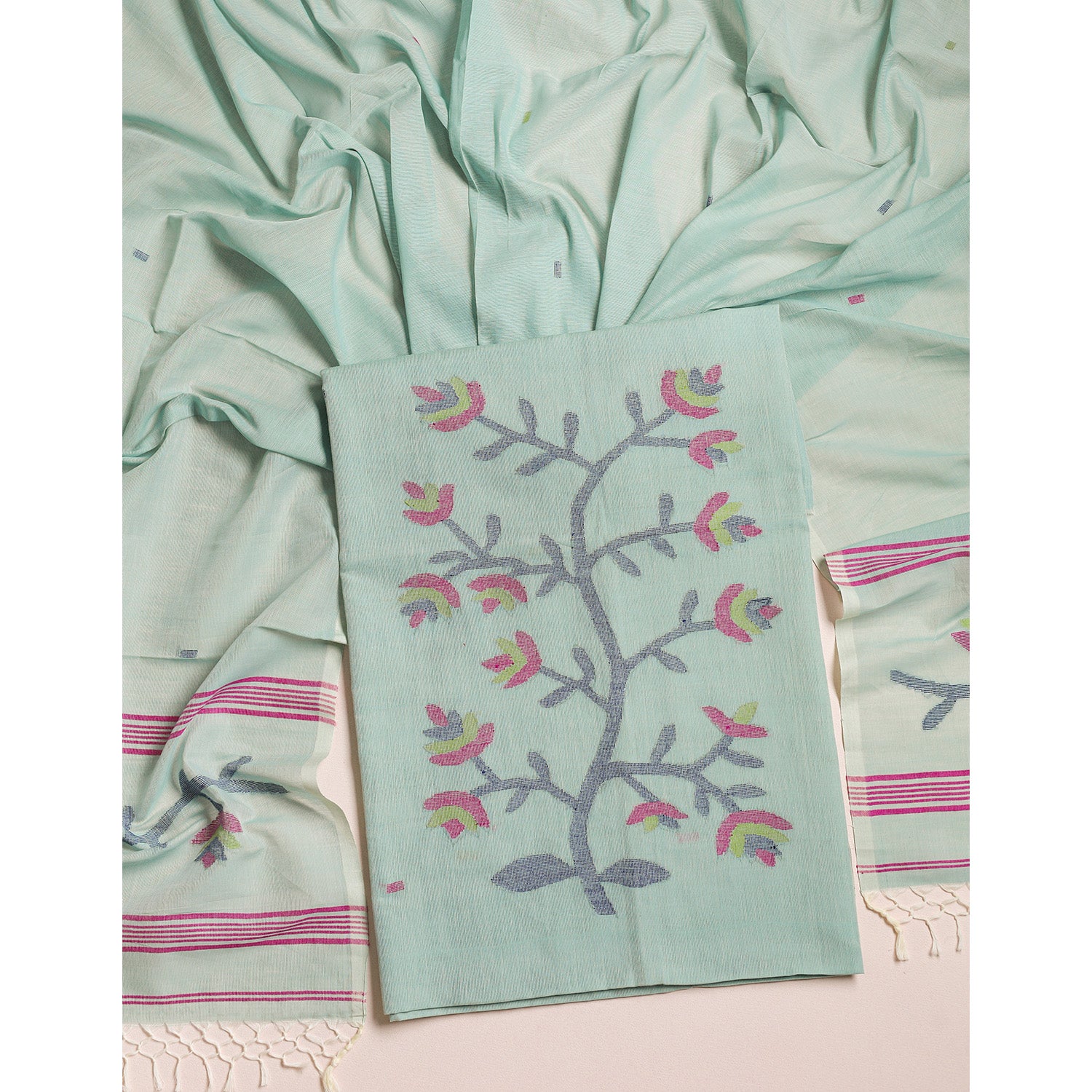 PURE COTTON JAMDHANI SUIT SET