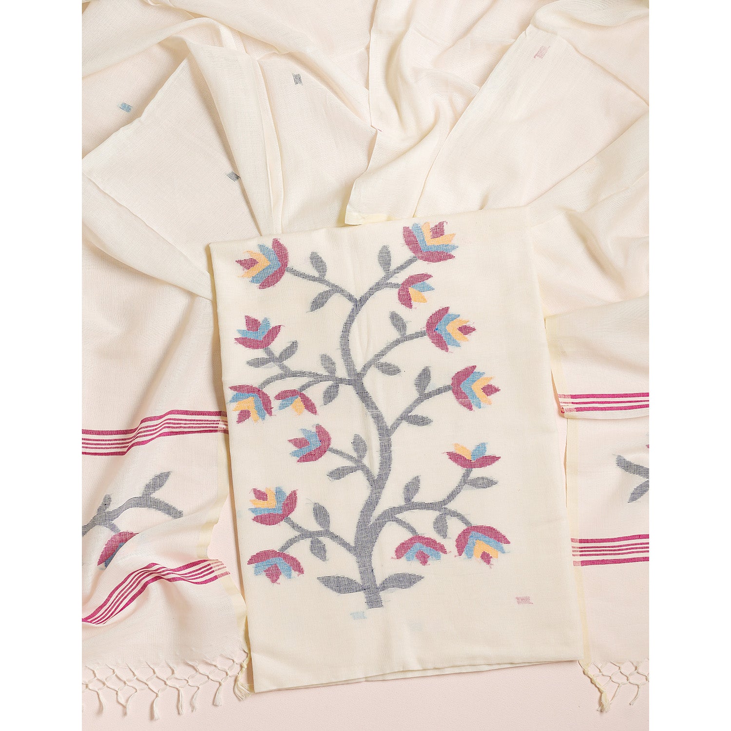 PURE COTTON JAMDHANI SUIT SET