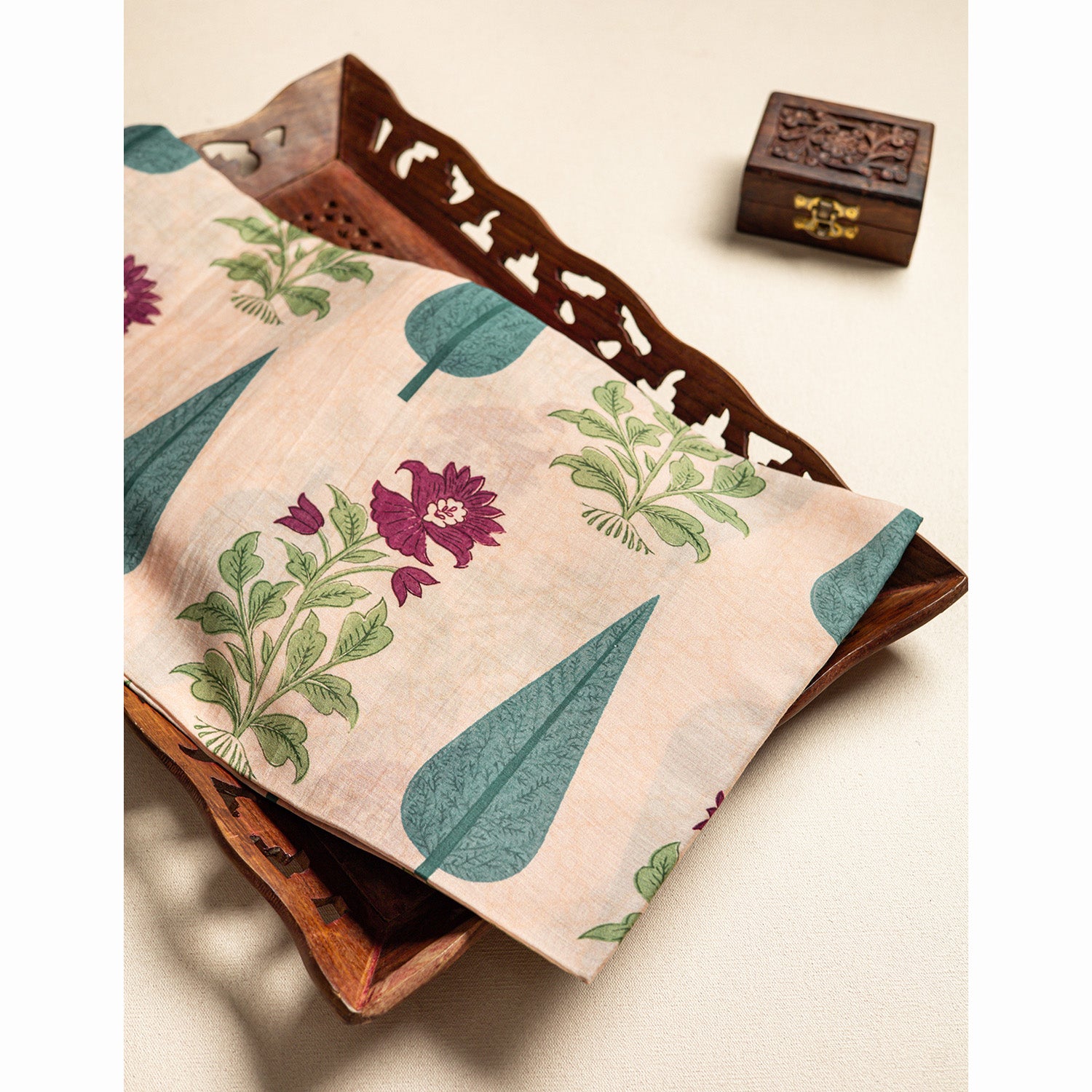 PURE MALAI CHANDERI PRINTED FABRIC