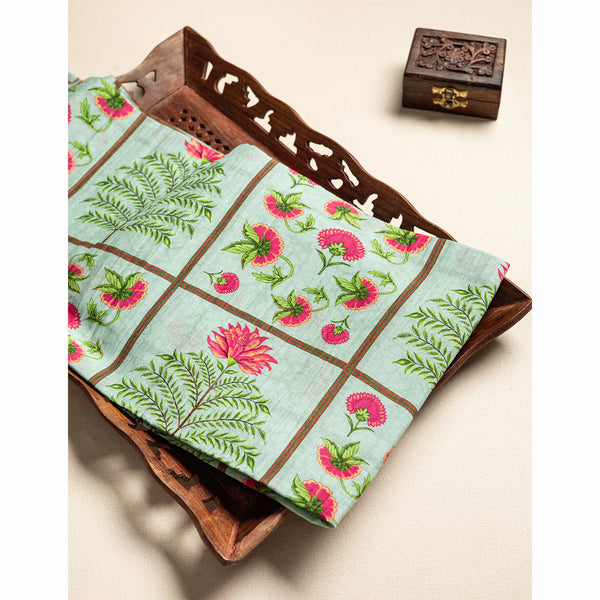 PURE MALAI CHANDERI PRINTED FABRIC