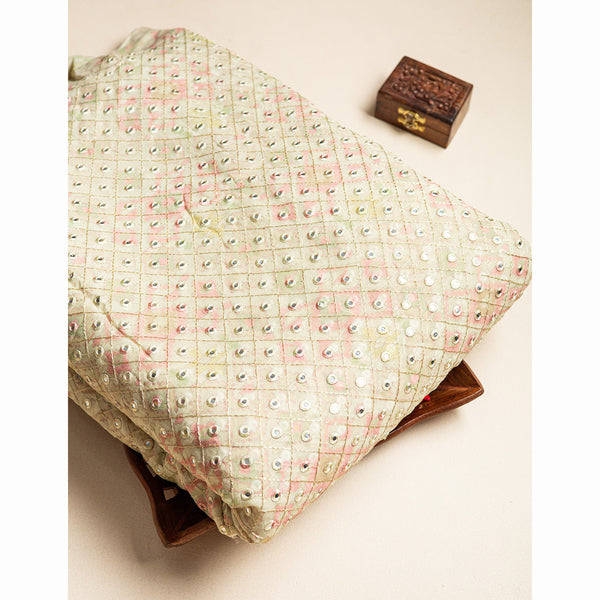 GEORGETTE MIRROR WORK FABRIC