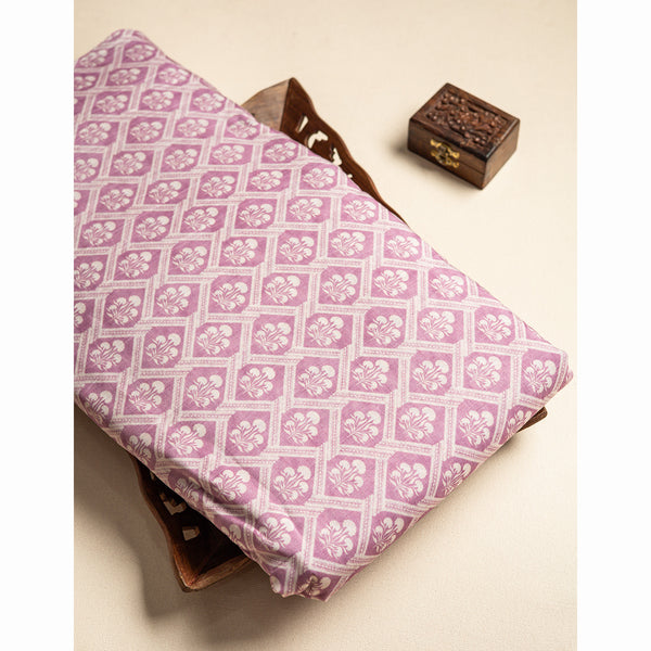 PURE MUL CHANDERI PRINTED FABRIC