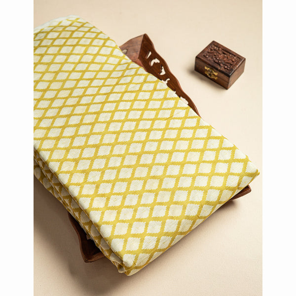 PURE MUL CHANDERI PRINTED FABRIC