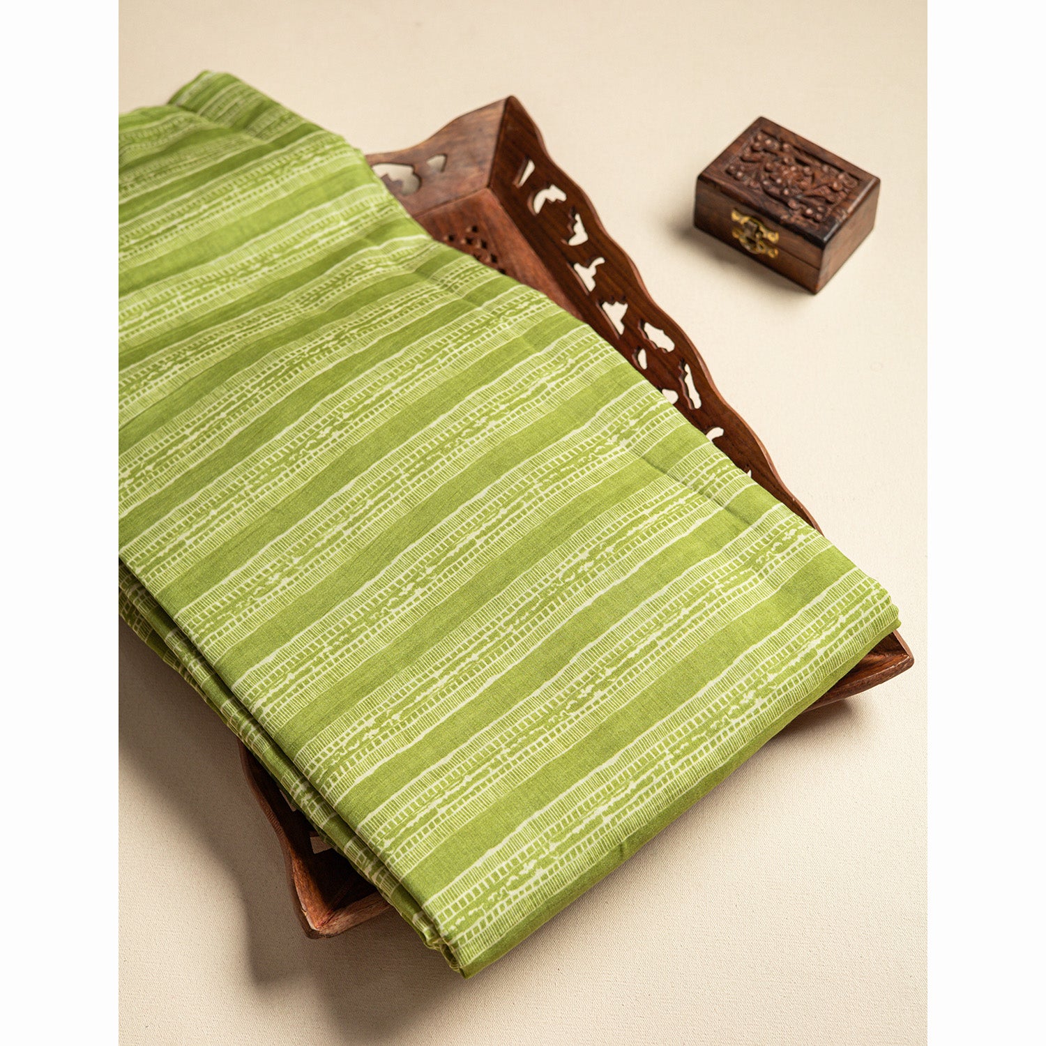 PURE MUL CHANDERI PRINTED FABRIC