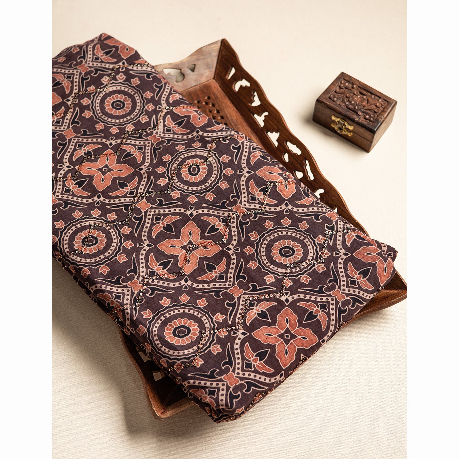 CHANDERI SILK SEQUINED FABRIC