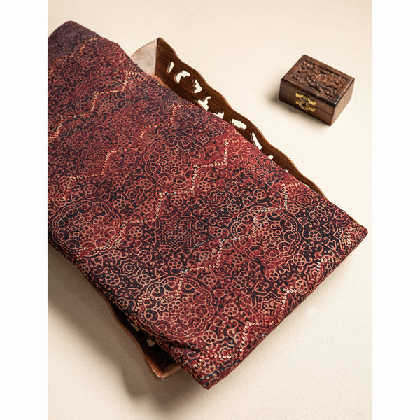 CHANDERI SILK SEQUINED FABRIC