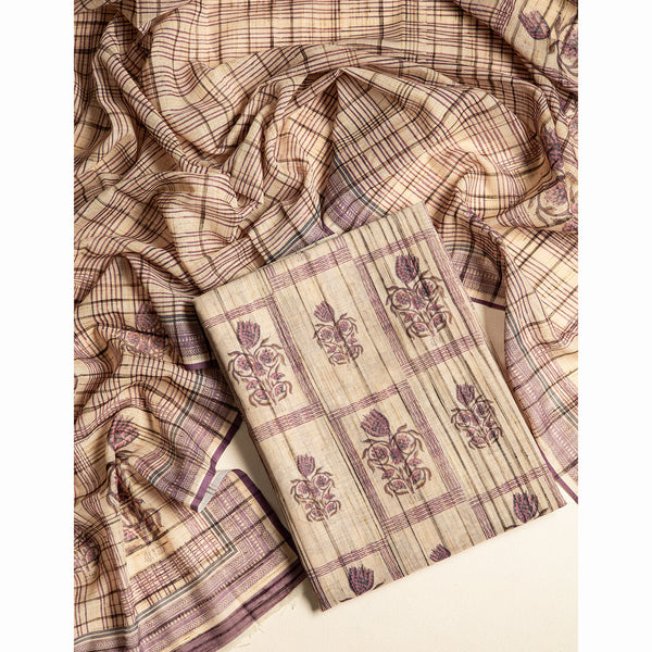 LINEN SLUB PRINTED SUIT SET