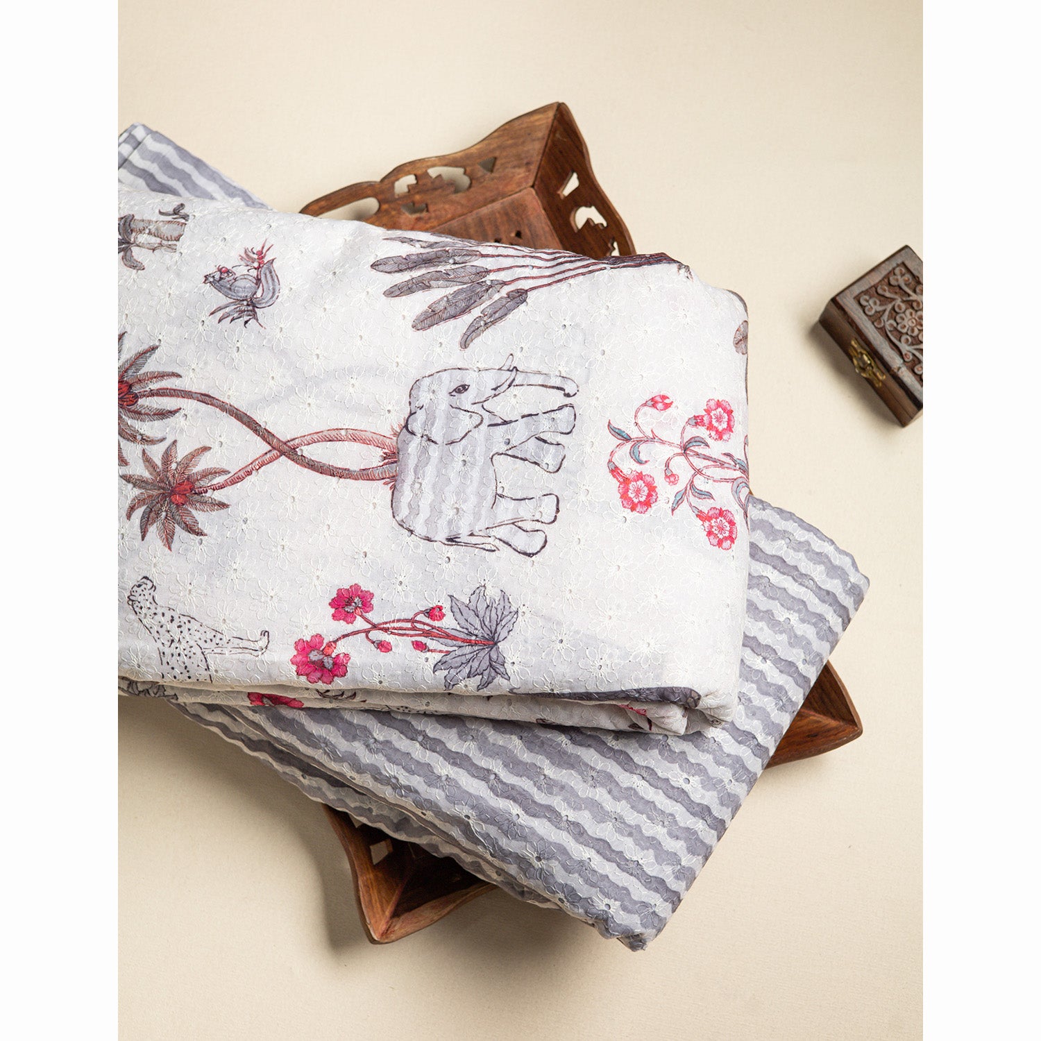 COTTON SCHIFFLI PRINTED FABRICS