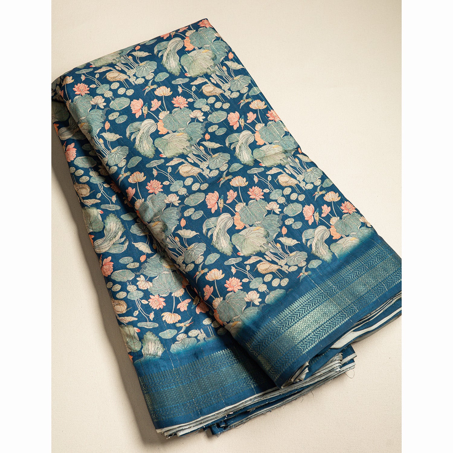 SEMI TUSSAR PRINTED FABRIC