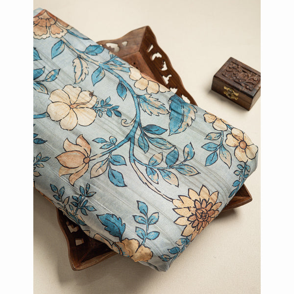 SEMI TUSSAR PRINTED FABRIC