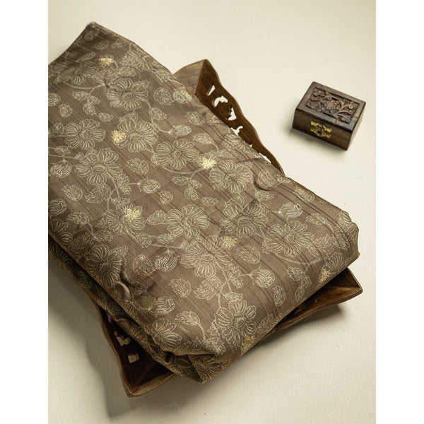 SEMI TUSSAR PRINTED FABRIC