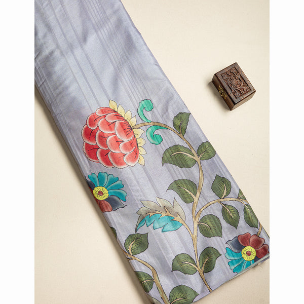 SEMI TUSSAR PRINTED FABRIC