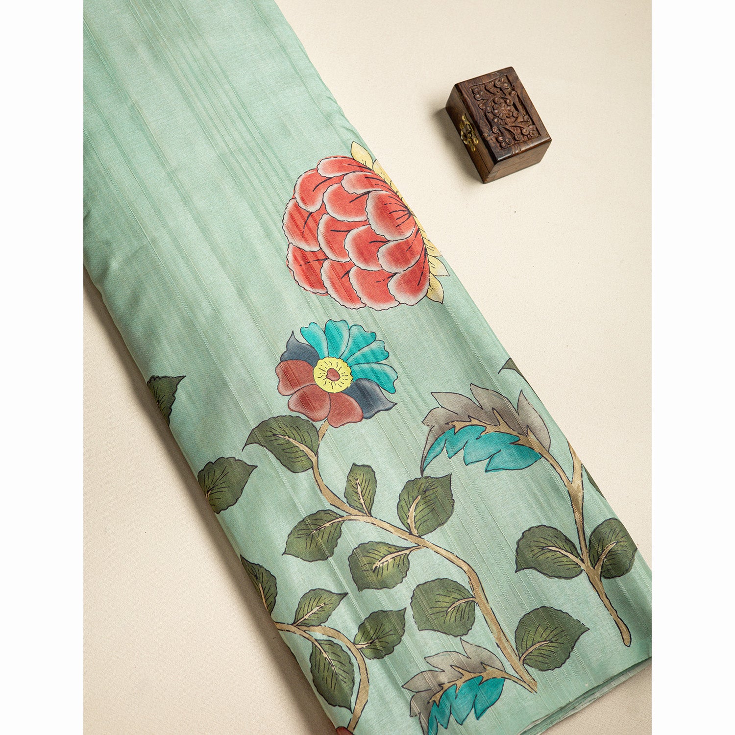 SEMI TUSSAR PRINTED FABRIC