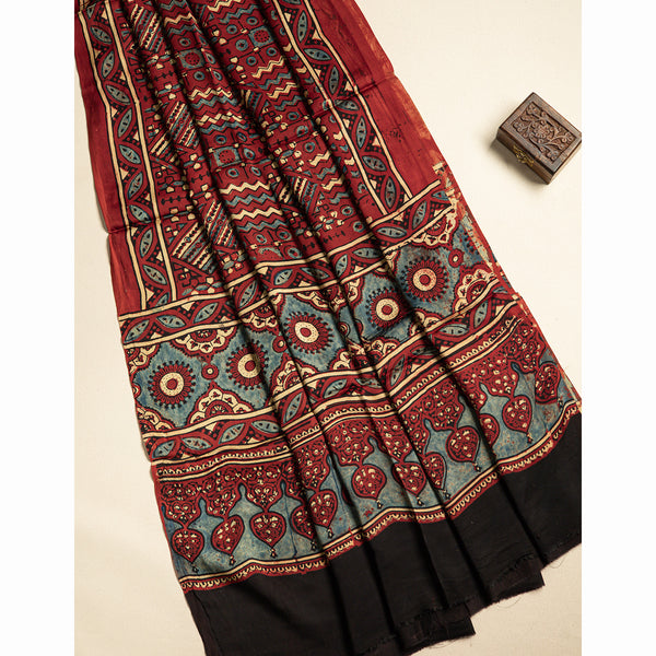 PURE MODAL SILK AJRAKH DUPATTA