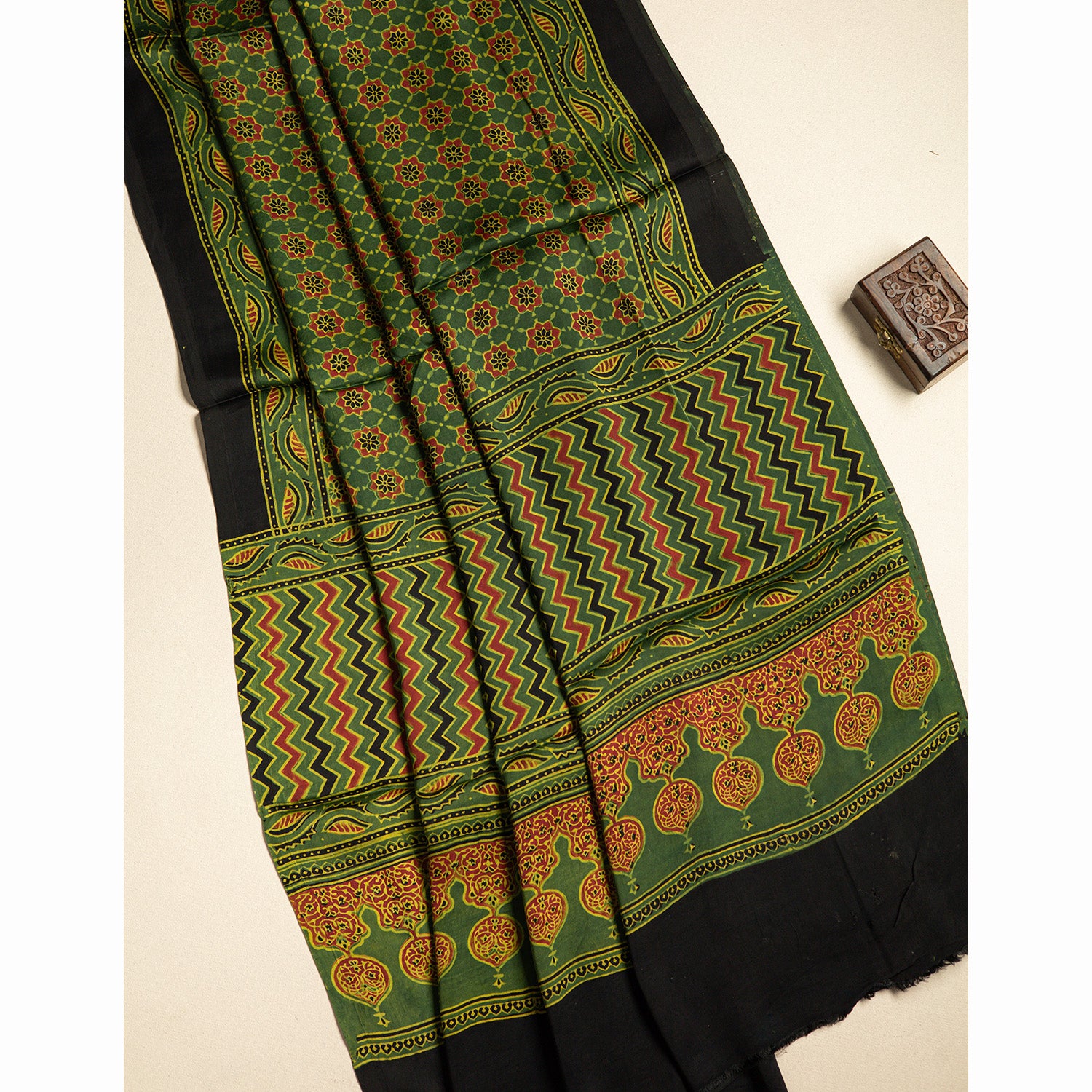 PURE MODAL SILK AJRAKH DUPATTA