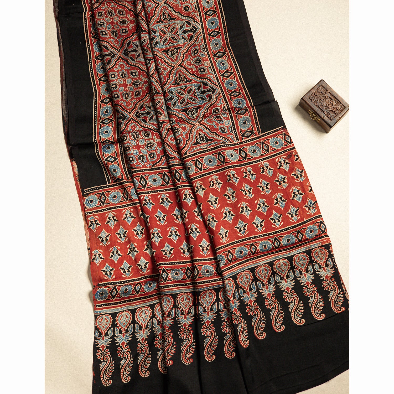 PURE MODAL SILK AJRAKH DUPATTA