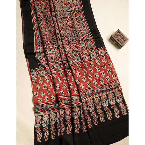 PURE MODAL SILK AJRAKH DUPATTA